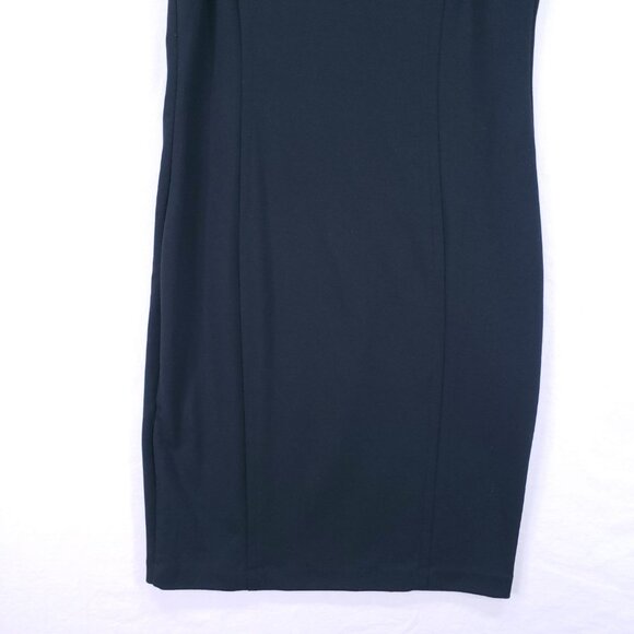 IMAN Red Black Scoop Neck Bodycon Mid Length Colorblock Business Office Dress L - Picture 11 of 13